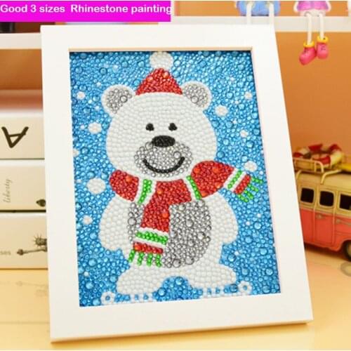 5D DIY Diamond Painting Bear Animal Cross Stitch Diamond Embroidery Diamond Rhinestones Decor Paintings Christmas gift 15cmx20cm
