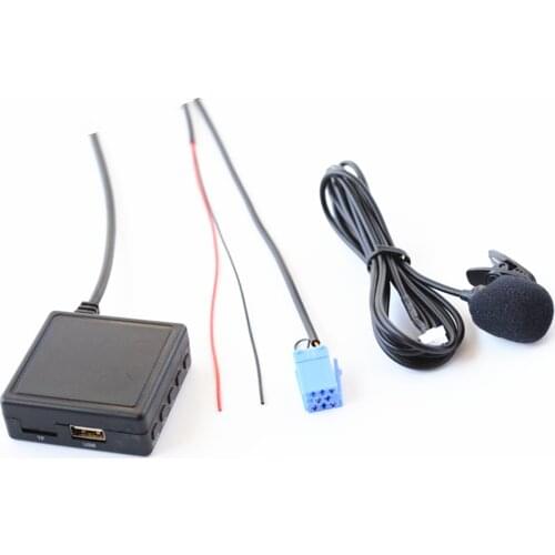 Car Microphone Call Handsfree Adapter Bluetooth 5.0 Wireless AUX input USB Audio Cable for Smart Fortwo 450 Radio MP3