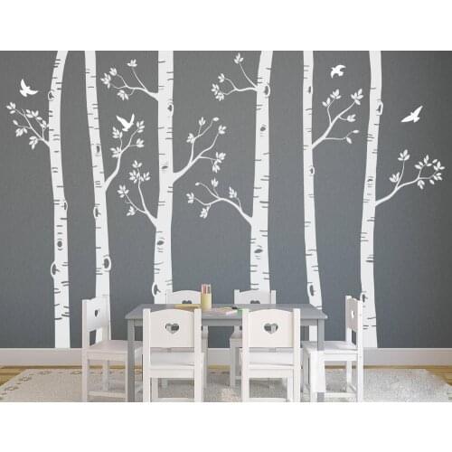 White Birch Trees Nursery Wall Decals DIY Large Tree Home Decor Wall Mural Art Nursery Stickers Branches Wallpapers New LC1757