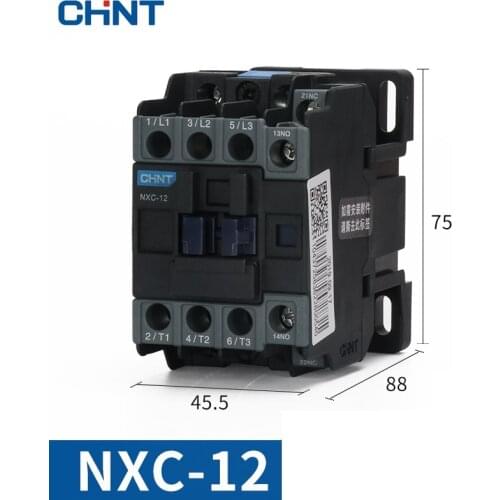 CHINT NXC-12 Contactor 12A 1NO+1NC AC 24V 36V 48V 110V 127V 220V 380V 415V