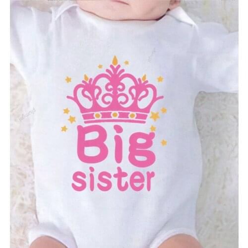 Toddler Jumpsuits Summer Long Short Sleeve New Born Baby Onesie Romper for Boys Girls Big Sister Kids Outfits Infant