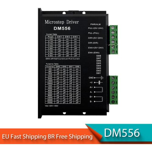DM556 Digital Stepper Motor Driver 2 phase 5.6A for 57 86 NEMA23 NEMA34 Stepper Motor Controller Replace TB6600