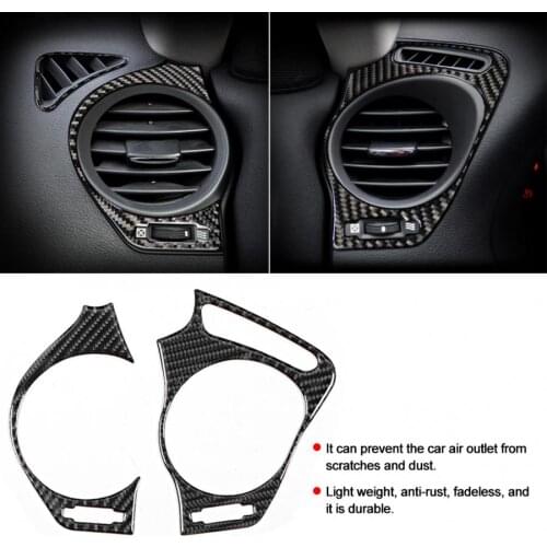 2pcs Air Vent Outlet Trim Cover Carbon Fiber Left Right Fits for Lexus IS250 300 350C 2006 2007 2008 2009 2010 2011 2012