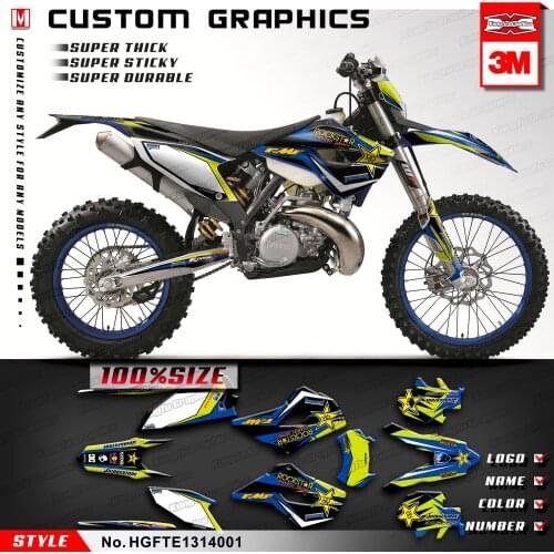 KUNGFU GRAPHICS Custom Stickers MX Decals Kit for Husaberg TE 125 250 300 / FE 250 350 450 501 2013 2014 (Style no.HGFTE1314001)