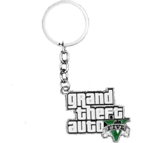 MQCHUN PS4 GTA 5 Game keychain Hot Sale ! Grand Theft Auto 5 Key Chain For Fans Xbox