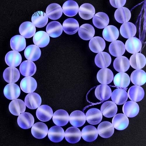 Natural Stone Matte Purple Austrian Crystal Beads For Jewelry Making 6 8 10mm Charm Round Beads Fit For Necklace Bracelet 15"