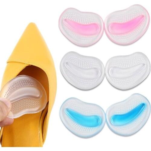 2pcs New Silicone Forefoot Pads Orthotic Arch Support Shoe Patch Insoles Inserts Massager High Heels Anti-Slip Pain Relief