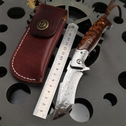 New product sharp knife VG10 Damascus steel imports blacksmithing collection tool knife folding knife outdoor self-defense knife