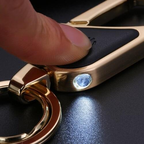 Durable Car Keychain Custom Lettering Key Chains LED Lighting Jewelry for Key Rings Holder High Quality Wholesale Best Gift