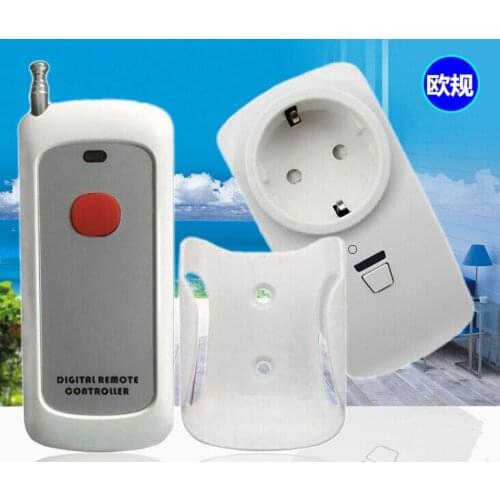 RF Remote control switch socket AC 220v European standard plugs+ 1 remote control with 1 key