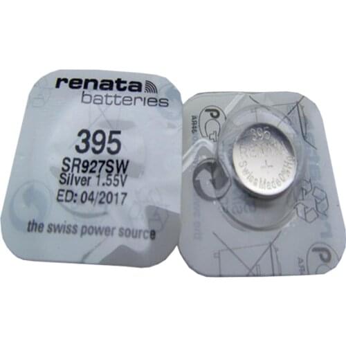 RENATA 2pc Silver Oxide Watch 395 SR927SW 927 1.55V 100% 395 Renata 927 Battery