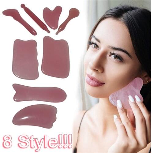 1Pcs Guasha Scraping Massage Scraper Face Massager Acupuncture Beeswax Gua Sha Board Acupoint Face Eye Care SPA Massage Tool