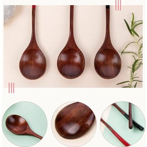 Japanese Style Nanmu Spoon Wooden Spoon Kitchen Cooking Utensil Tool Soup Teaspoon Catering For Kicthen Wood Spoon Hot Sale