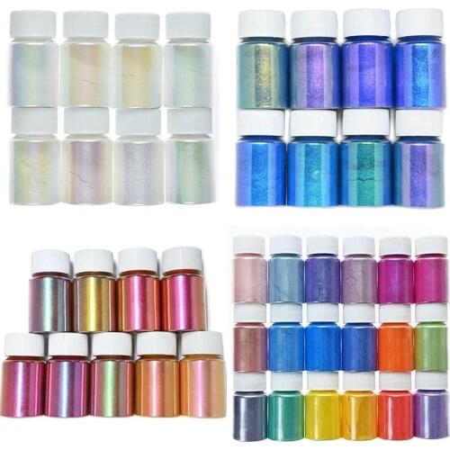 1Set Chrome Pearl Shell Powder Nail Art Glitter Pigment Unicorn Powder For Long Lasting Manicure Nail Tip DIY Gel Polish Dust H