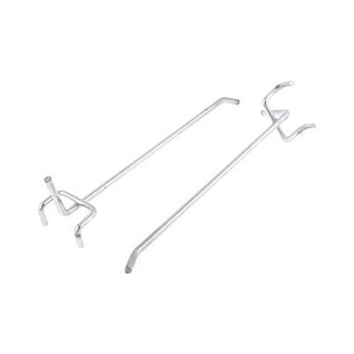 Jewelry Towel Hanging Silver Tone Grid Wall Bracket Display Hook 150mm Long 10PCS