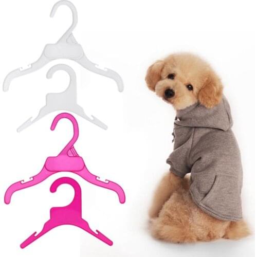 10Pcs Plastic Tough Pet Dog Puppy Cat Clothes Hanger Clothing Rack Dog Product Accessories Dog Cloth Hangers S/L Size C42
