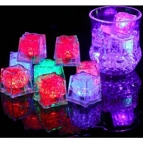 3pcs LED Ice Cubes Glowing Party Ball Flash Light Luminous Neon Wedding Festival Christmas Bar Wine Glass Decoration Supplies