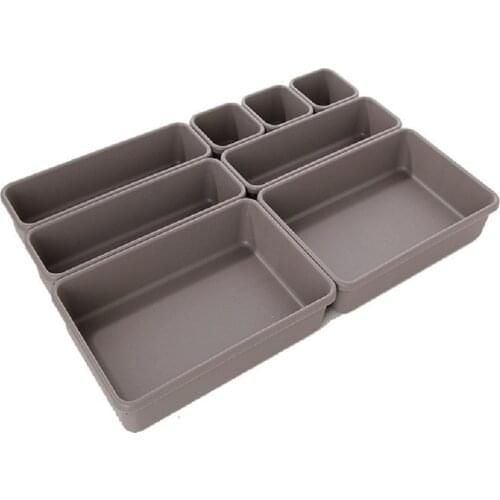 8 pcs Home Drawer Organizer Box Storage Trays Box Office Storage Kitchen Bathroom Cupboard Jewelry Makeup Desk Organization
