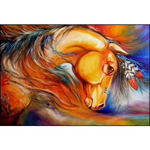 5D DIY Diamond Embroidery Cross Stitch Kit Animals Horse Diamond Painting Full Square / Round Drill Rhinestone Mosaic Needlework