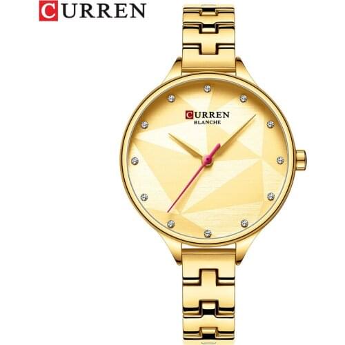 CURREN 9047 Luxury Brand Womens Watch Fashion Elegant Quartz Wristwatch with Stainless Steel Female Clock Ladies reloj mujer