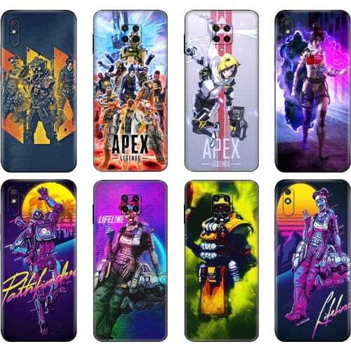 Black tpu Case For Xiaomi Redmi 7A 8 8A 9 9A 9C Case Redmi Note 8T 8 Pro T Note 9 9S 9 Pro Case Apex Legends