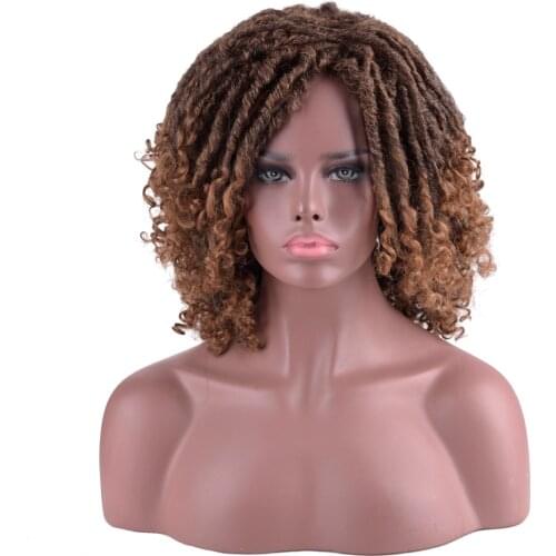 DinDong 6 inch Dreadlock Hair Wigs Medium Part Synthetic Crochet Braided Wigs Crochet Soul Locs Braids Wigs