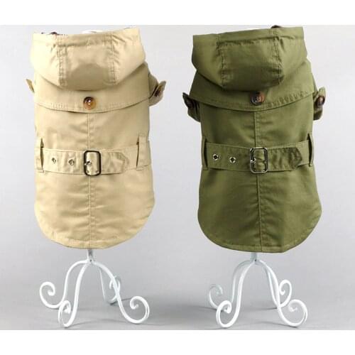 Petalk Spring Autumn Dog Jacket Cotton Quality Pet Trench Coat Clothes for Pet XS S M L XL XXL