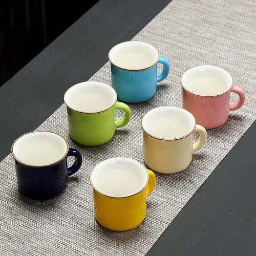 55/140/400ml Thick Ceramic Coffee Cup and Saucer, Used for Flat White Latte Cappuccino Double Espresso Coffee Cup