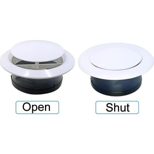 1Pc Round Ventilation Grill Adjustable Round Air Vent Outlet Hole Plug Extractor Hood Louver Valve Exhaust Fan Kitchen Vent Sys