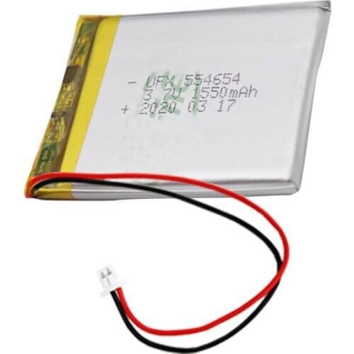 Lithium polymer battery 554654 3.7V1550mAh bluetooth speaker mobile air purifier