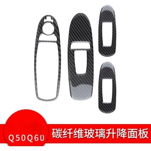 For Infiniti Q50Q60 carbon fiber Glass lifting panel pasted sticker Interior Accessories Automotive Interior Stickers