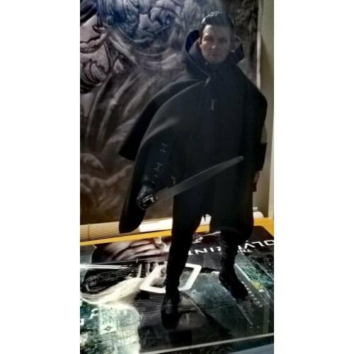 1:6 Scale Black Cape cloak gown model For 12" Male & Female Body