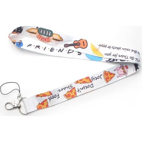 ZF575 1pcs Friends TV Show Lanyards Id Badge Holder ID Card Pass Gym Mobile Badge Holder Lanyard Rope Chain Necklace For Friends