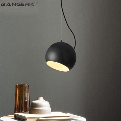 BANGERK Loft Style Modern LED Pendant Lamp For Dining Room Black Iron Hanging Light Home Decor Indoor Lighting Hanglamp
