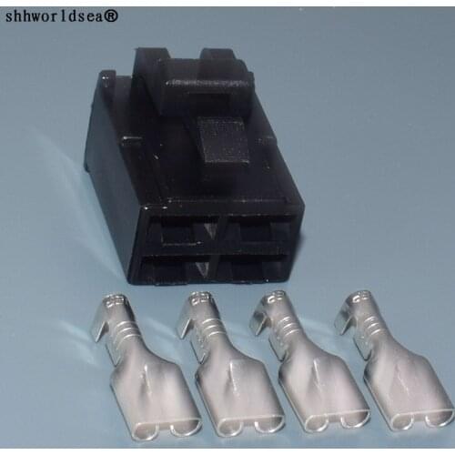 Shhworldsea 6.3mm 4pin Female Relay Scoket 7123-2446 Automotive Connector 4 Pin With Terminals/Pins