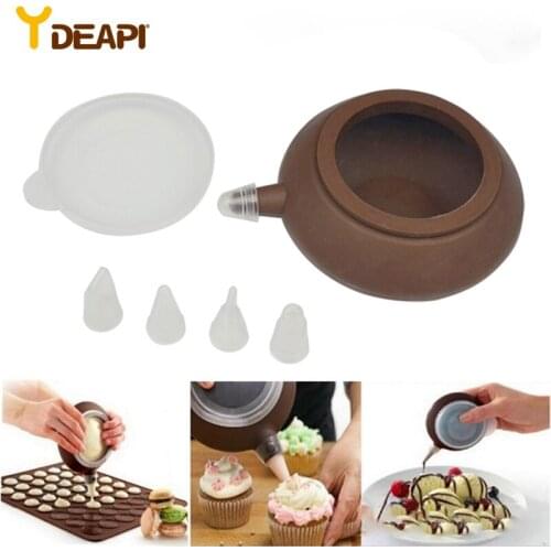 YDEAPI Silicone Macaroon Baking Mold Pot Sheet Mat Nozzles Set Oven DIY Silk flower Decorative Cake Muffin Pastry Mould