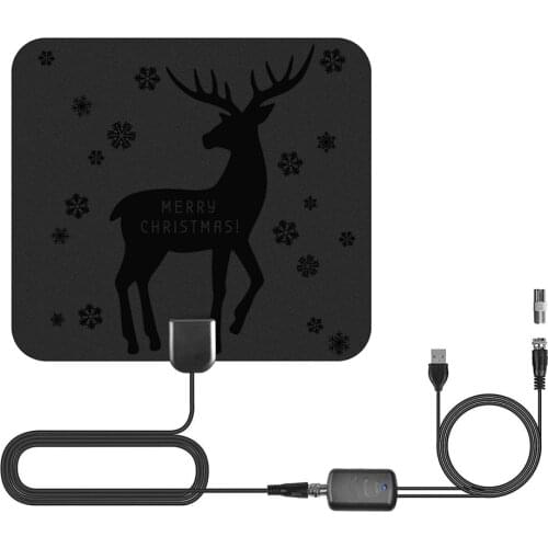 New 1180 Miles TV Aerial Indoor Amplified Digital HDTV Antenna 4K 1080p DVB-T Freeview TV for Local Channels Broadcast Home TV