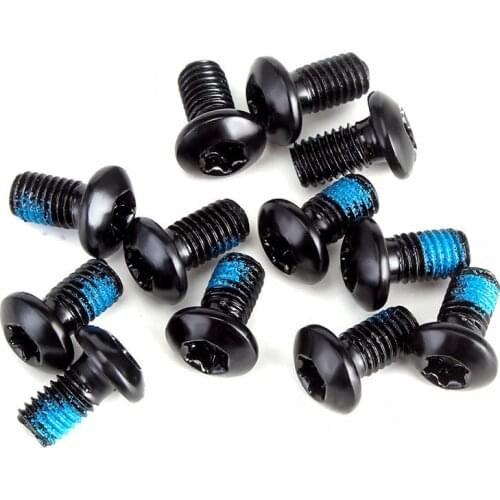 TOOPRE 12 Pcs Mountain Bike Disc Brake Rotor Bolts M5*9mm Stainless Steel T25 Torx Screws Iamok Bicycle Parts