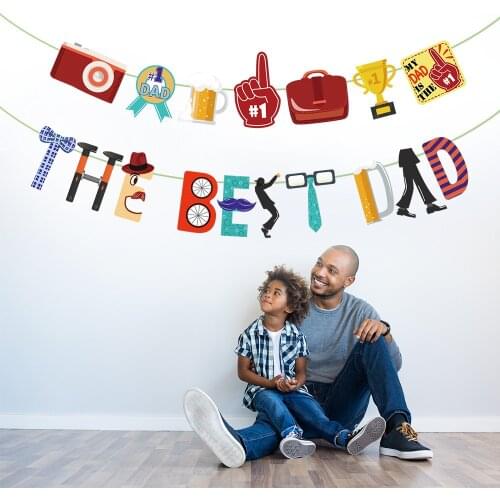 The Best Dad Party Hanging Banners Happy Fathers Day Party Decorations Happy Birthday to Father Party Supplies