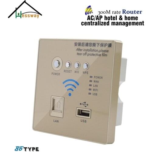 USB embedded installation AC+AP coverage mode wifi router repeater for hotel villa home