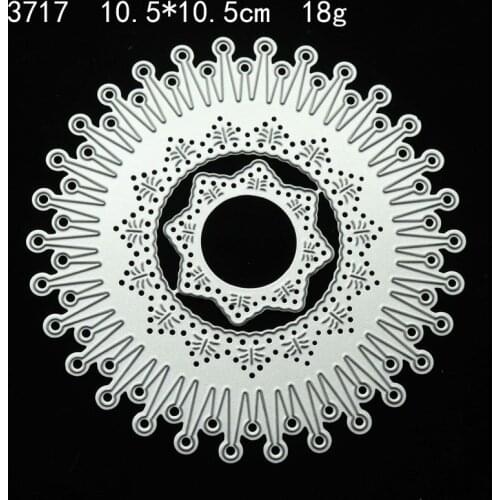 Cut Die Of Flowers Lace Circle Typhoon Badge Plant Tree Round Butterfly Scrapbook Mold Paper DIY Album Handcraft Embossing