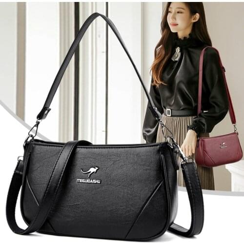 Womens Bag Small Shoulder Bag For Women Messenger Bags Ladies Retro PU Leather Handbag Purse Female Crossbody Bag