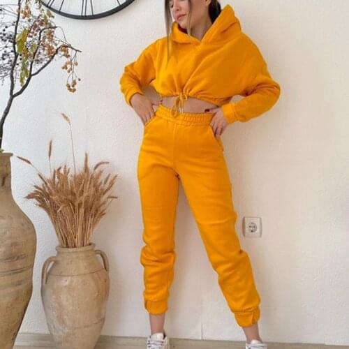 WomenS Sweatshirt Harajuku Casual Solid Color Y2k Long Sleeve Hoodie Trouser Suits Trousers Sweatshirt Tops Sports Suit свитшот