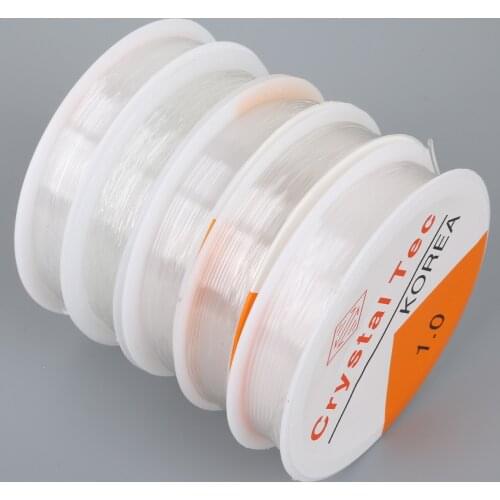 0.4-1mm/Roll Plastic Crystal Tec Korea DIY Beading Stretch Cords Elastic Line Jewelry Making Supply Wire String Jeweleri Thread