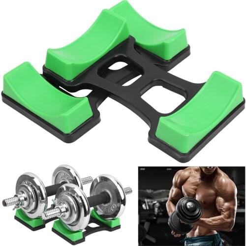 1Pair Dumbbell Bracket Mat Gym Dumbbell Stand Holder Set Home Weightlifting Fitness Training Floor Protection Brackets Equipment