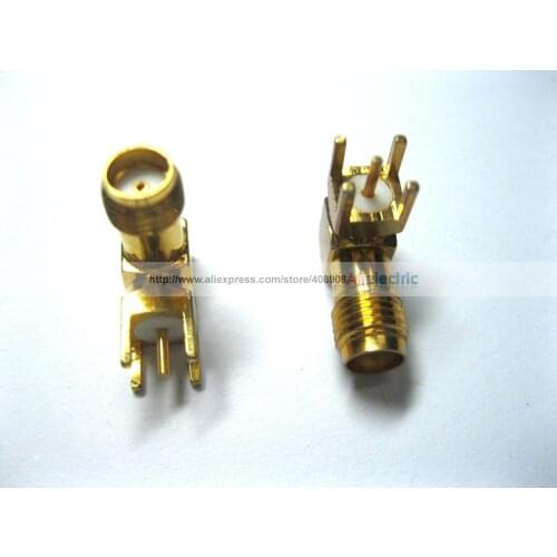10 Pcs SMA RF Female Board Mount Coaxial Connector 90