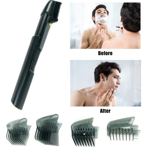 Professional Beard Trimmer Electric Retractable Hair Remover Men Rechargeable 3 in 1 Stripper Hair Clipper with 4 Extreme Combs