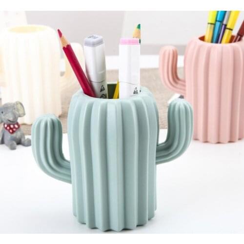 50% Hot Sales!! Pen Holder Anti-Slip Lovely Plastic Home Decorative Flower Vase for School