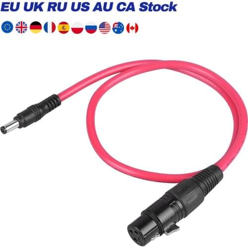 Electric Bike Battery Charger Adapter Microphone XLR Female Port to DC 2.1 Plug Connector Cable 59CM