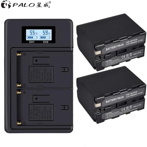 7200mAh NP-F960 NP-F970 NPF960 NPF970 NP F970 NP F960 Camera Battery + Dual Charger for Sony DCR-SC100 SC55 SC65 TR3000 TR3300